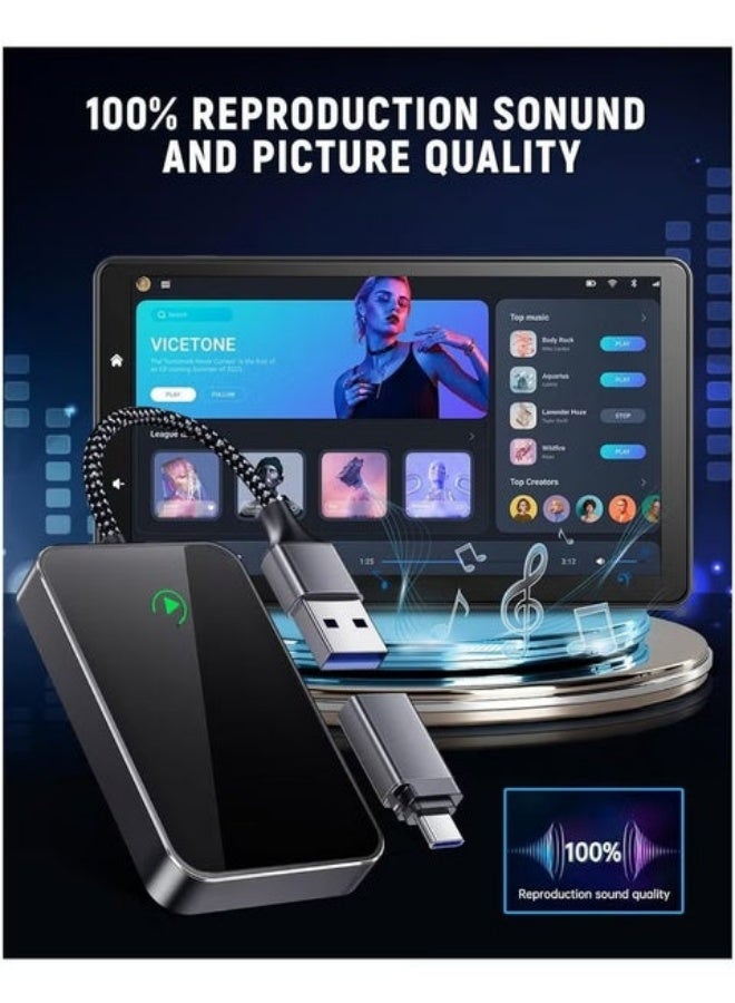 Wireless CarPlay Adapter for Apple iPhone with Multi-User Seamless Connection - Image 1