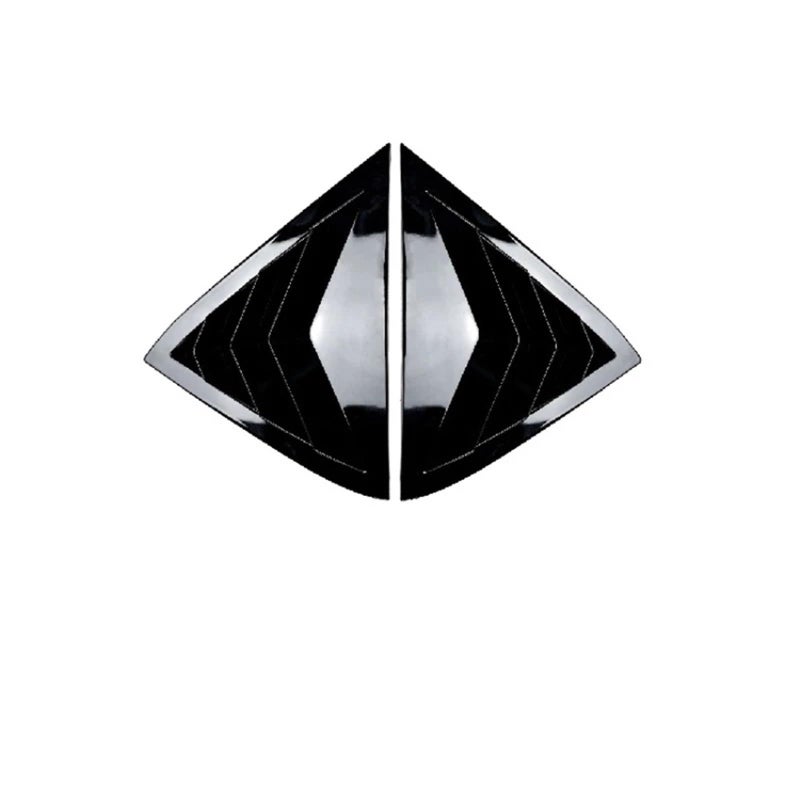 Glossy Black Triangle Louver Rear Window Vent For Ford Fiesta MK7 2008 2017 - Image 2