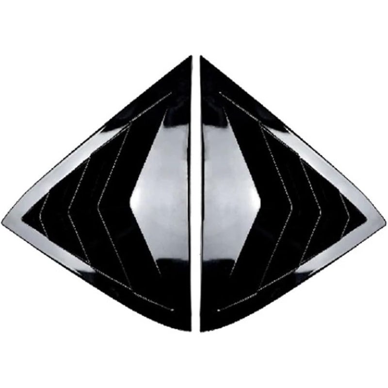Glossy Black Triangle Louver Rear Window Vent For Ford Fiesta MK7 2008 2017 - Image 1