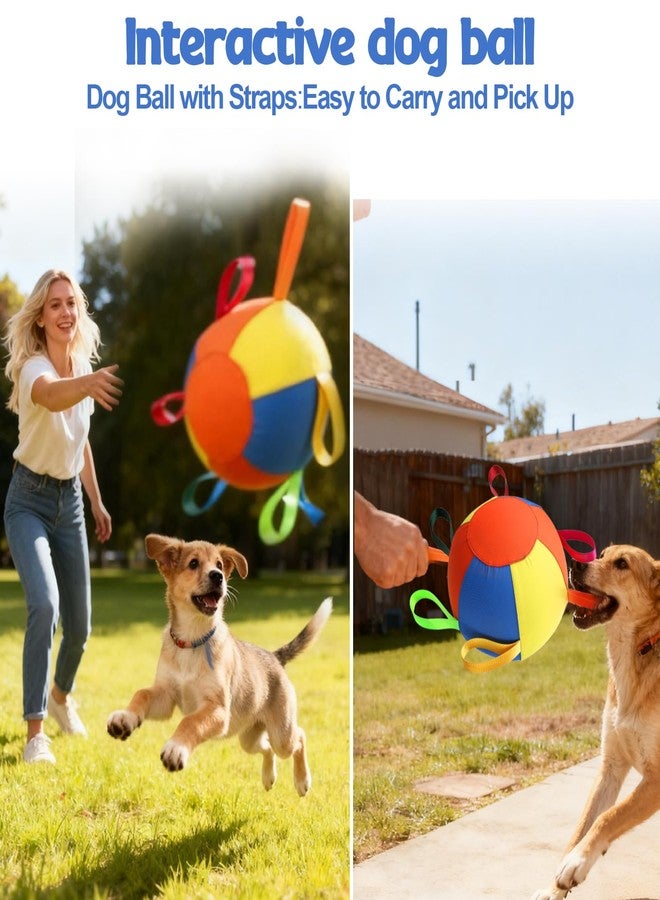 AIERSA Herding Ball for Dogs,9.85 in Tug of War Dog Toy with Handles for Outdoor Play,Dog Soccer Ball Toy&Training Toy Balls for Australian Shepherd,Interactive Toy Balls for Small&Medium Dogs - Image 4