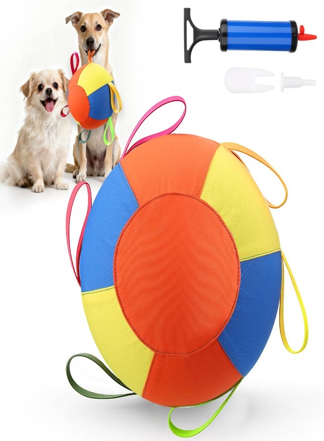AIERSA Herding Ball for Dogs,9.85 in Tug of War Dog Toy with Handles for Outdoor Play,Dog Soccer Ball Toy&Training Toy Balls for Australian Shepherd,Interactive Toy Balls for Small&Medium Dogs - Image 1