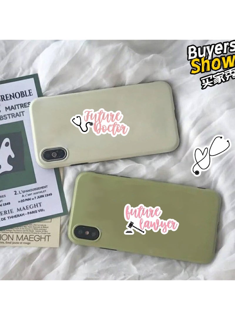 قوس قزح أورينبو 50 قطعة من ملصقات معدات العلوم الطبية، ملصقات فينيل مقاومة للماء لسماعة الطبيب والممرضة، ملصقات تشريح أعضاء جسم الإنسان، ملصقات لزجاجات المياه، والكمبيوتر المحمول، والأمتعة، والكوب، والكمبيوتر، والهاتف المحمول، ولوح التزلج - Image 3