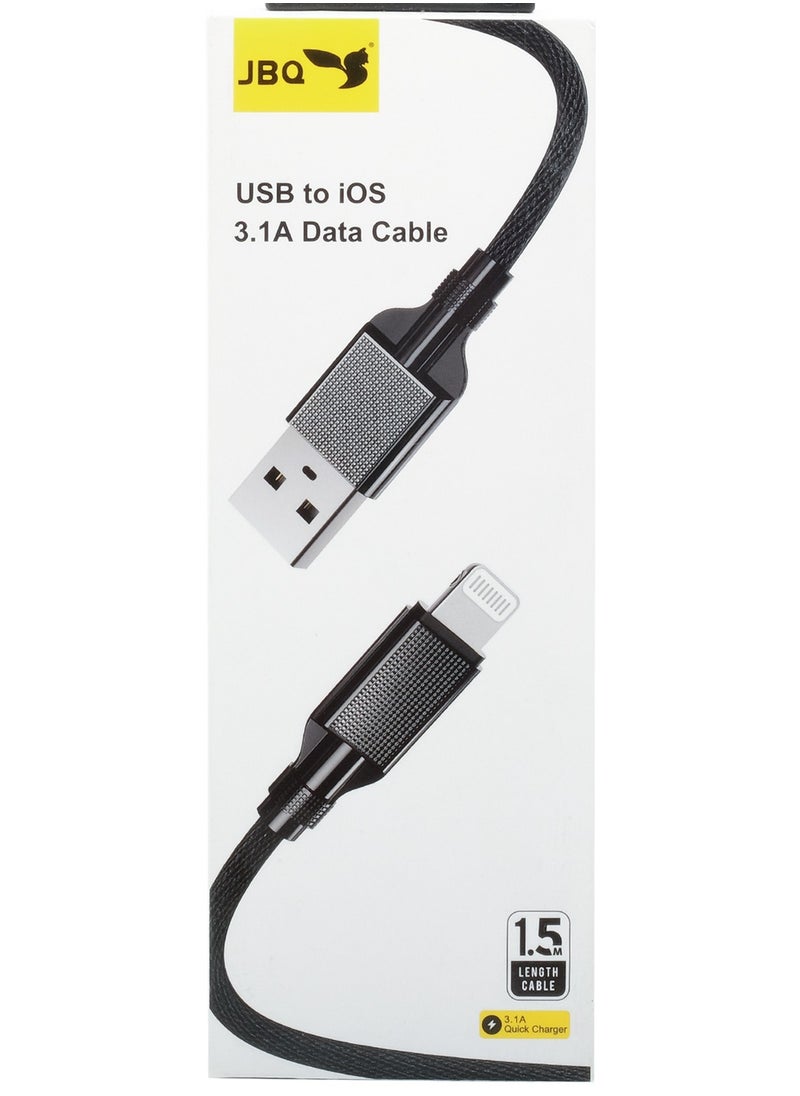 JBQ - USB to IOS 3.1A Data Cable For Fast Charging and Data Transfer - Image 1