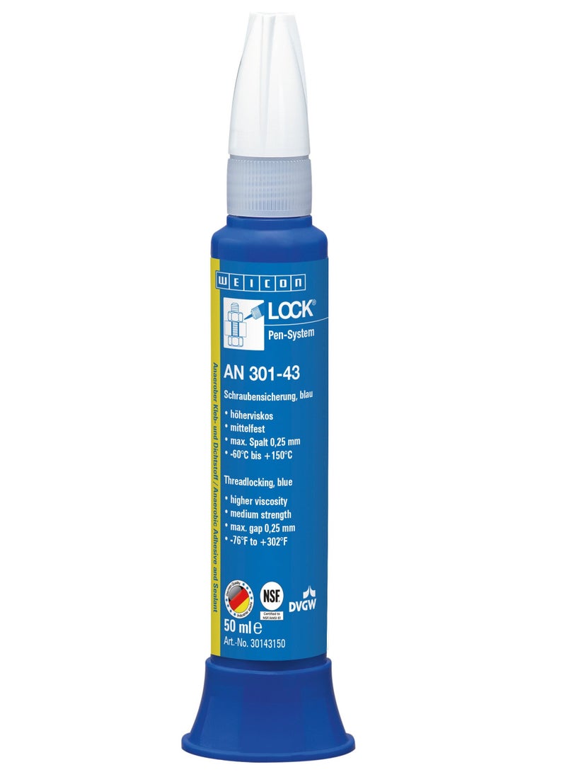 Weiconlock AN 302-43 | Threadlocker | Medium Strength | High Viscosity | Drinking Water Approval. - Image 1