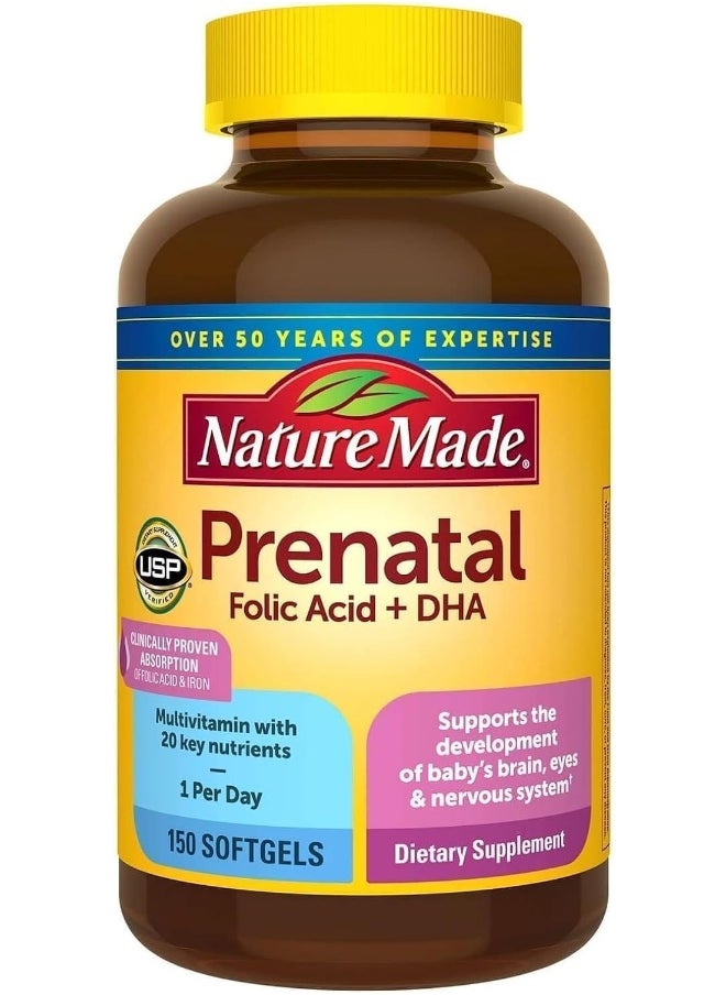 Nature Made Prenatal + Dha 200 Mg Multivitamin Softgels 150 Ct  - Image 3
