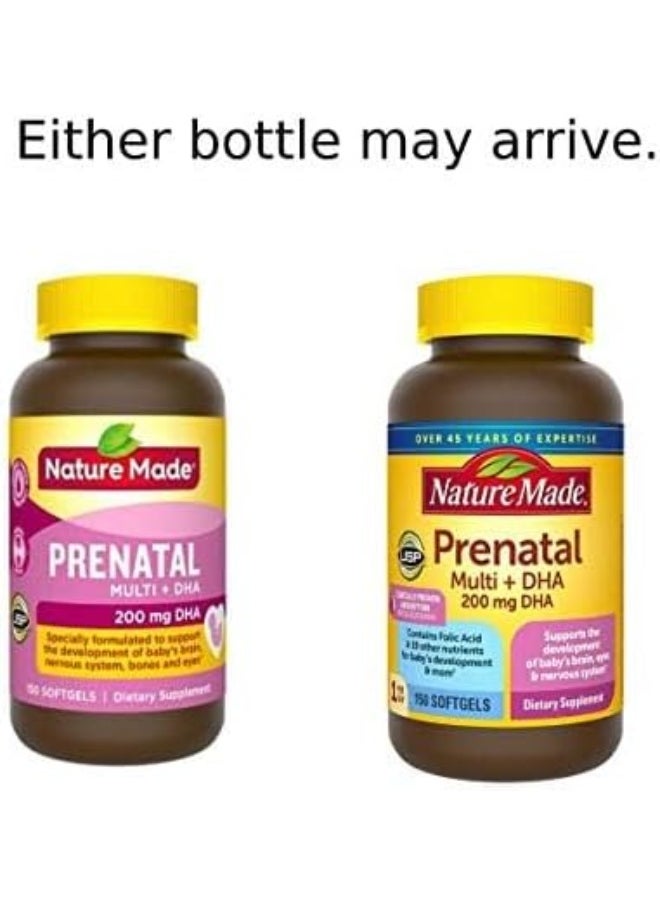Nature Made Prenatal + Dha 200 Mg Multivitamin Softgels 150 Ct  - Image 4