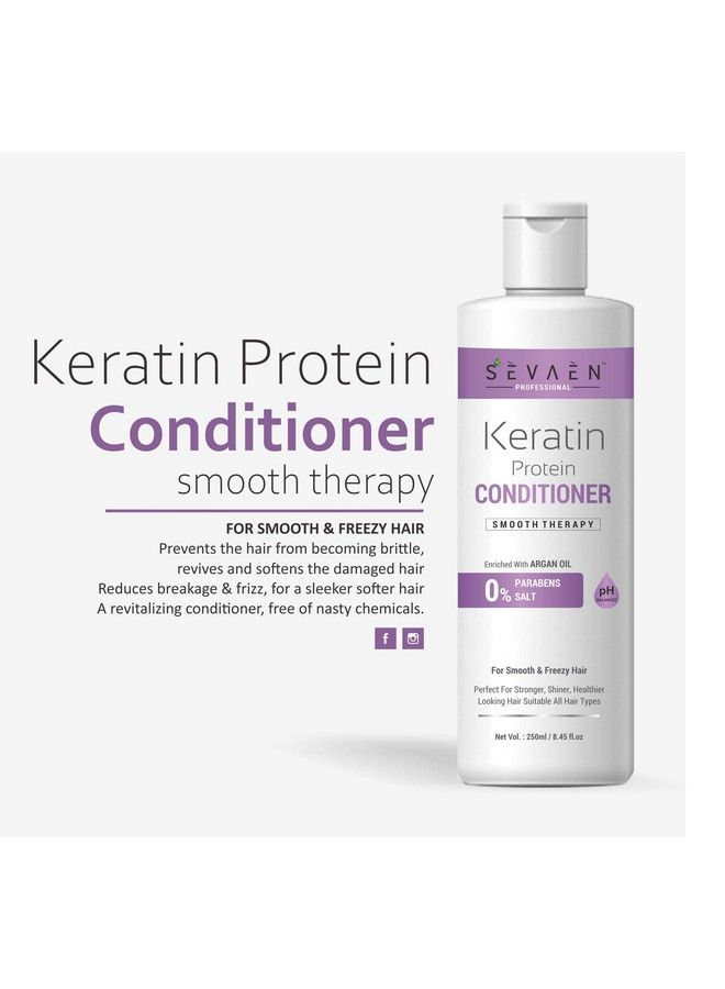 SEVAEN Keratin & Argan Smooth Therapy Conditioner 250Ml - Image 3