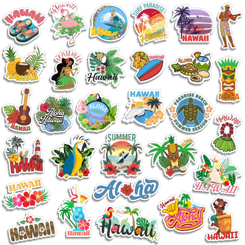 Konohan 30 Pcs Hawaii Souvenirs Gifts Hawaii Magnet for Refrigerator City Magnetic Refrigerator Stickers for Home Decoration - Image 1