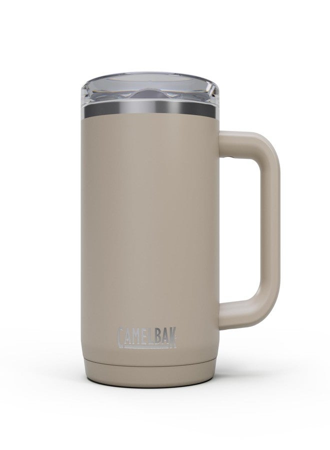 CamelBak Thrive Leak-Proof 16 oz Mug, Insulated Stainless Steel - for Travel, Coffee, Tea, hot Beverages - Spill Proof - Cup-Holder Compatible, Stone - Image 1