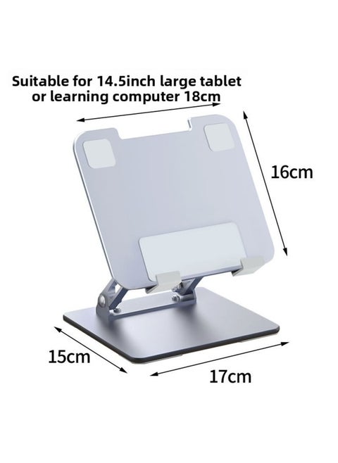 360 ° Rotatable Learning Machine Large Tablet Special Support Frame Aluminum Metal Foldableable Desktop IPad Stand-Color:S8 (large Style)-Applicable Size:10inch