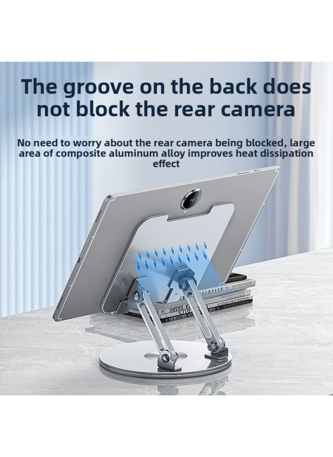 Generic - 360 ° Rotatable Learning Machine Large Tablet Special Support Frame Aluminum Metal Foldableable Desktop IPad Stand-Color:S8 (large Style)-Applicable Size:10inch - Image 1