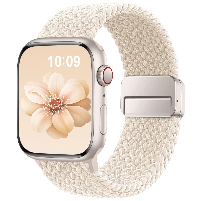 SuperNaNa Braided Stretchy Band Compatible with Apple Watch Bands 38mm 40mm 41mm 42mm 46mm 44mm 45mm 49mm for Women Men Nylon Sport Strap Solo Loop for iWatch bands Series SE 11 10 9 8 7 6 5 4 3 Ultra 3 2 1 - Image 3