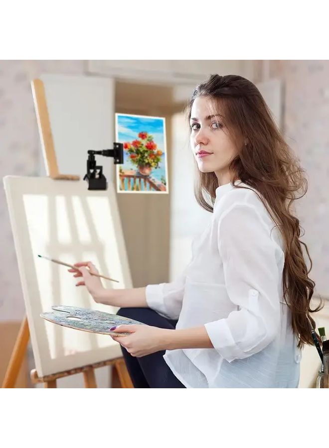 حامل مستندات قابل للتعديل برأسين أسود اللون، مستلزمات مكتبية مريحة. - Image 2