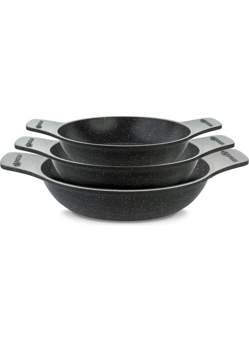 Cast Iron Handle Casserole Pan Set | 3 Pieces | Gray | 18cm-20cm-22cm - pzsku/Z794A8B1416E4DF8F6FBBZ/45/_/1739789015/db6bd652-a41f-45e2-b127-45564098306c