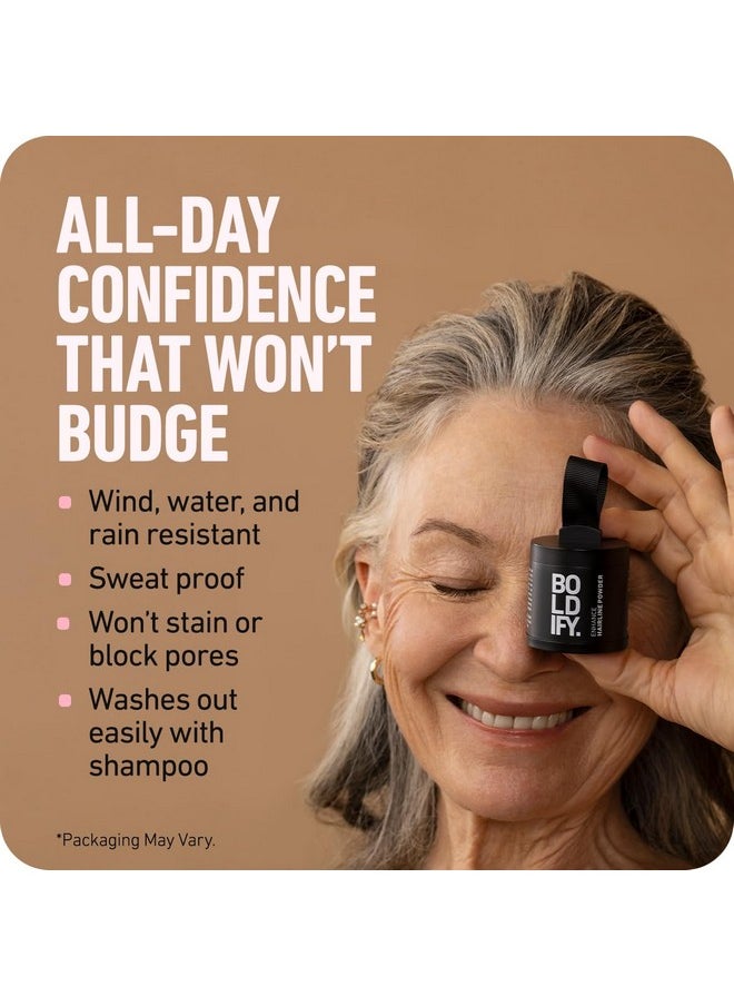 Boldify Hairline Powder (Black) + Hair Fiber (Black): Boldify Bundle That Instantly Conceals Hair Loss Hair Powder For Thinning Hair Root Cover Up  - Image 5