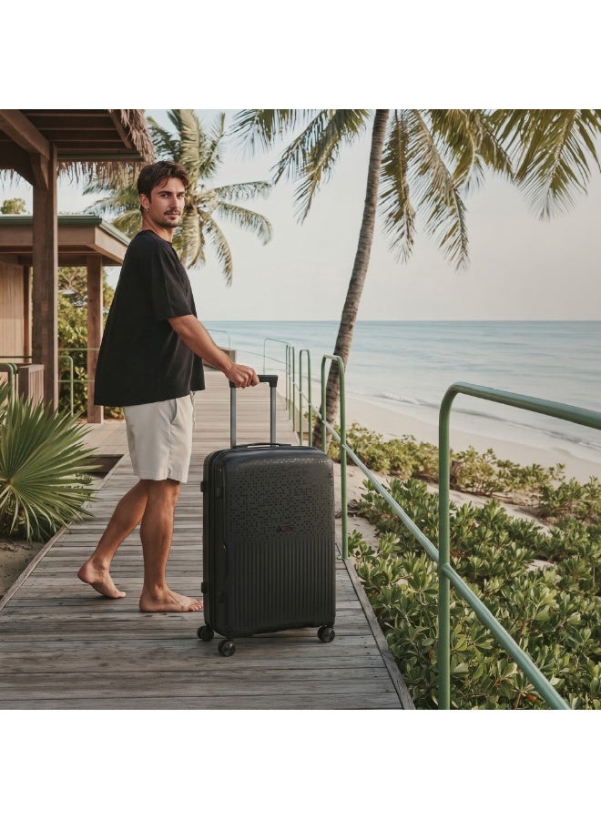 Eagle Express Neon X 2 Piece Luggage Set 14/20 Inch Black, PP Hard Shell Trolley Suitcase Set with Vanity Case and Cabin Carry On Luggage, Lightweight Travel Bags with Spinner Wheels, Secure Lock System and 2 Year Warranty - Image 2