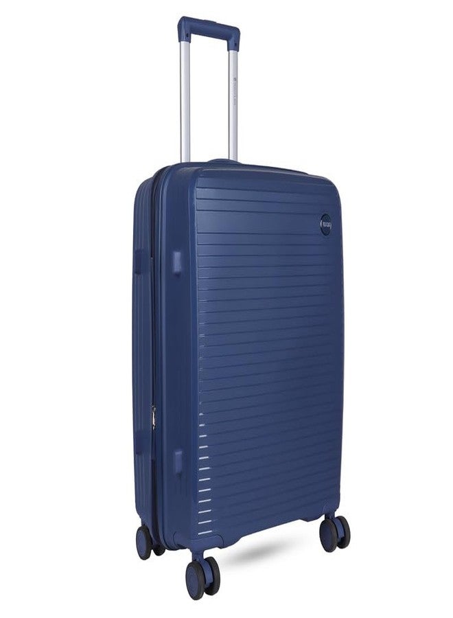 Polo Class 20-Inch Trolley Bag | Expandable Hardshell Luggage | Polypropylene Material | 360-Degree Rotating Wheels, Number Lock & Securitec Zipper - Blue - Image 4