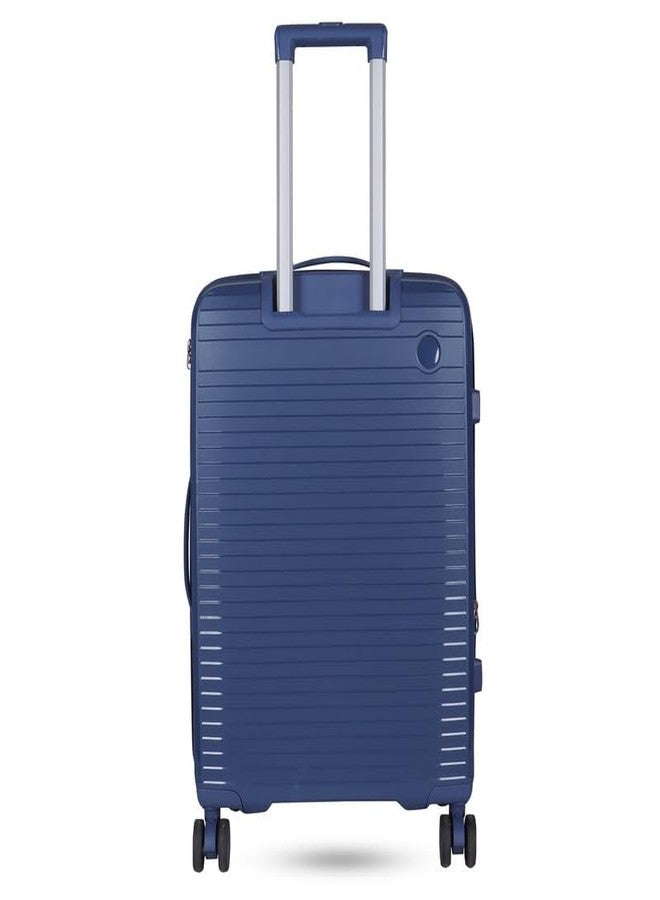 Polo Class 20-Inch Trolley Bag | Expandable Hardshell Luggage | Polypropylene Material | 360-Degree Rotating Wheels, Number Lock & Securitec Zipper - Blue - Image 2