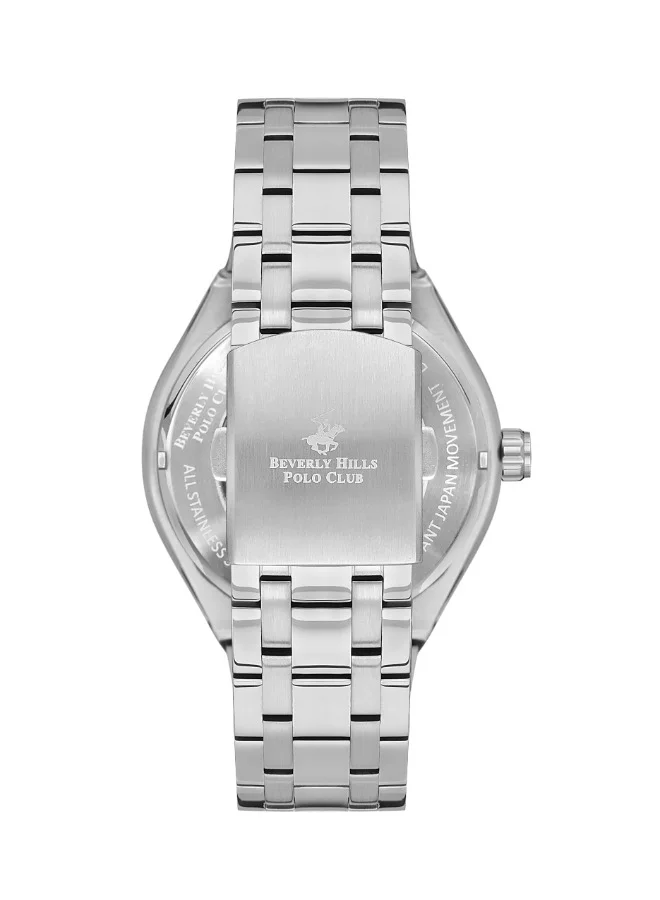 BEVERLY HILLS POLO CLUB Beverly Hills Polo Club Men Automatic Display Watch & Metal Strap Silver