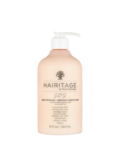 Hairitage Hairitage Deep Moisture & Restore Deep Conditioner with Safflower Oil for Dry, Thick Hair - Hydrating - for Coily + Curly + Wavy Hair Types - Vegan for Women + Men, 13 fl. oz. 