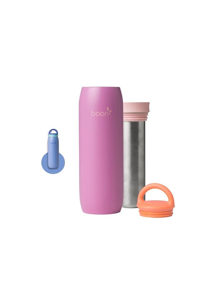 Boon Frosh Portable Breast Milk Chiller Stainless Steel Cooler and Storage Container Purple Keeps Milk Cold for up to 17 Hours - Image 1