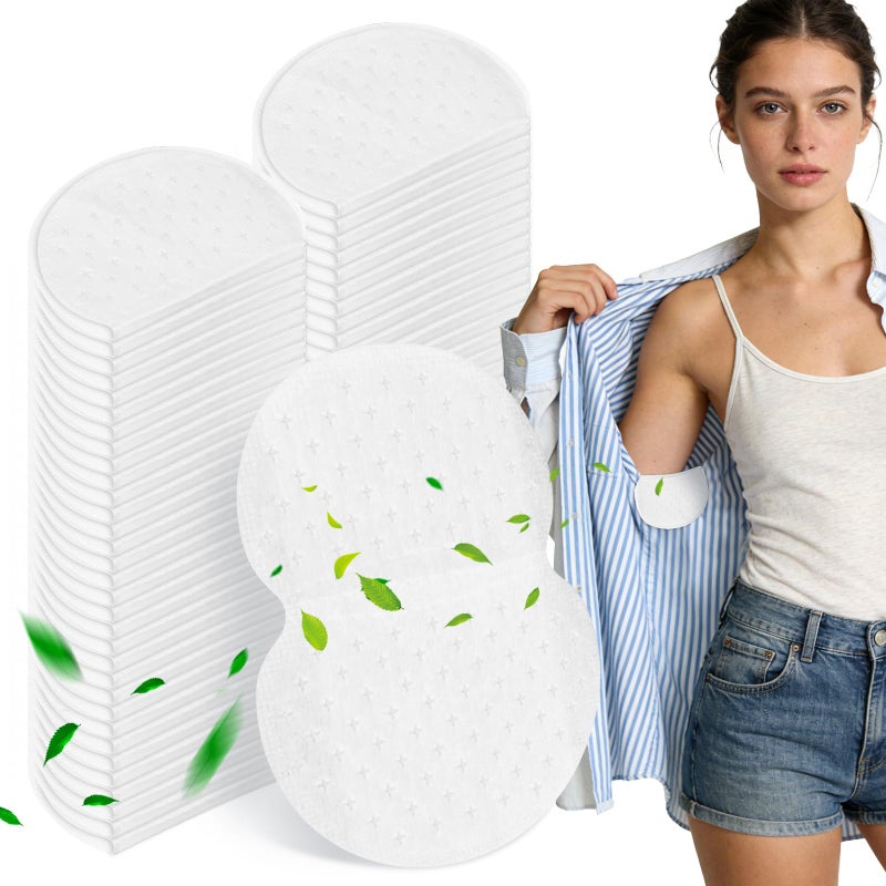 YSSPPOY 120 Packs Armpit Sweat Pads, Underarm Sweat Pads for Women and Men, Non-Visible, Comfortable Unflavored, Extra Adhesive, All-day Underarm Defense - Image 1