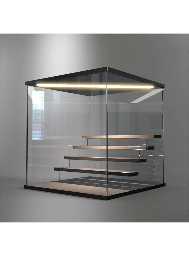 عام أعمى مربع تخزين الرف ، فقاعة مارت ، الاكريليك عرض مربع ، الإضاءة مربع الشكل ، شفافة العصرية اللعب ليغو عرض الرف ، يمكن وضع 30 أرقام صغيرة - Image 1