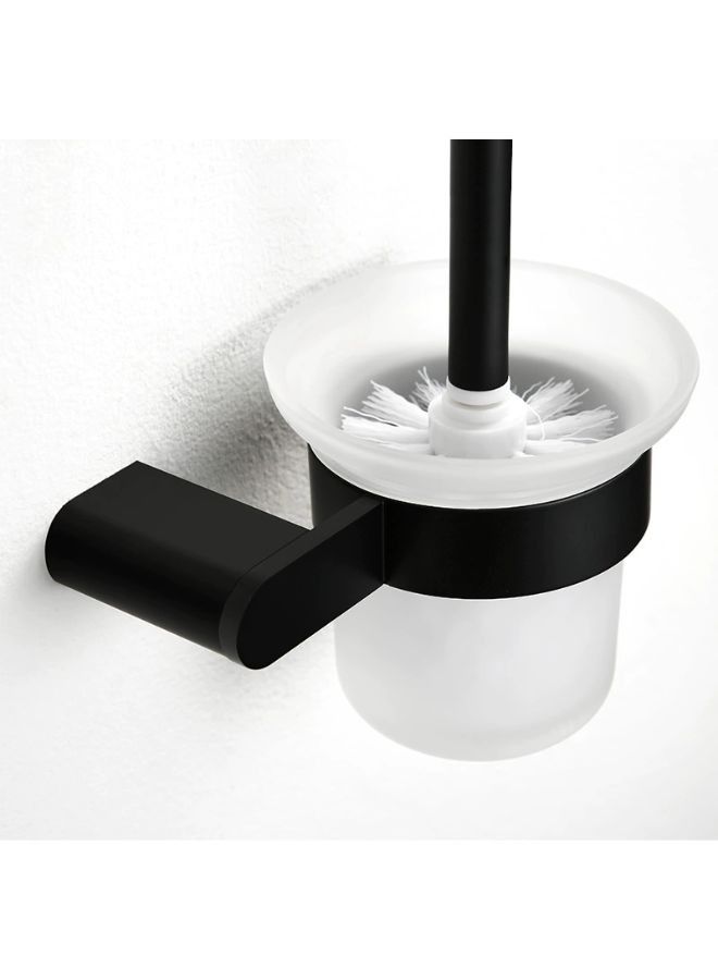 Bathroom Stainless Steel Toilet Brush Holder Black - Image 2