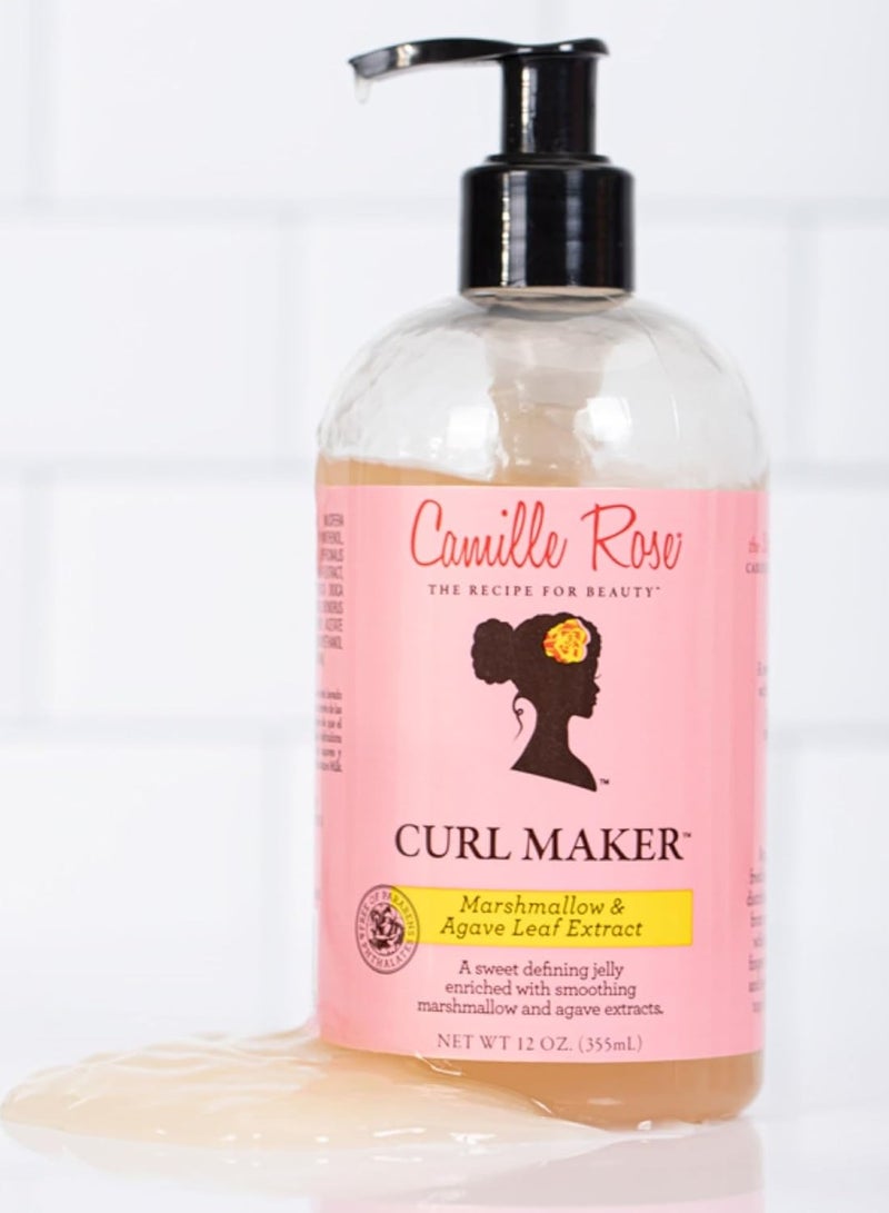 Camille Rose Curl Maker Jelly 12oz Nourishing & Defining Gel for Coily, Curly & Wavy Hair Natural & Clean Formula - Image 3