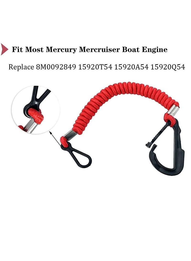 SYOSI - Boat Engine Emergency Stop Switch Safety Lanyard Cord Replacement Boat Engine Safety Kill Stop Switch for Mercury Mercruiser Outboard Motor 39 Inch 100cm Long - Image 1
