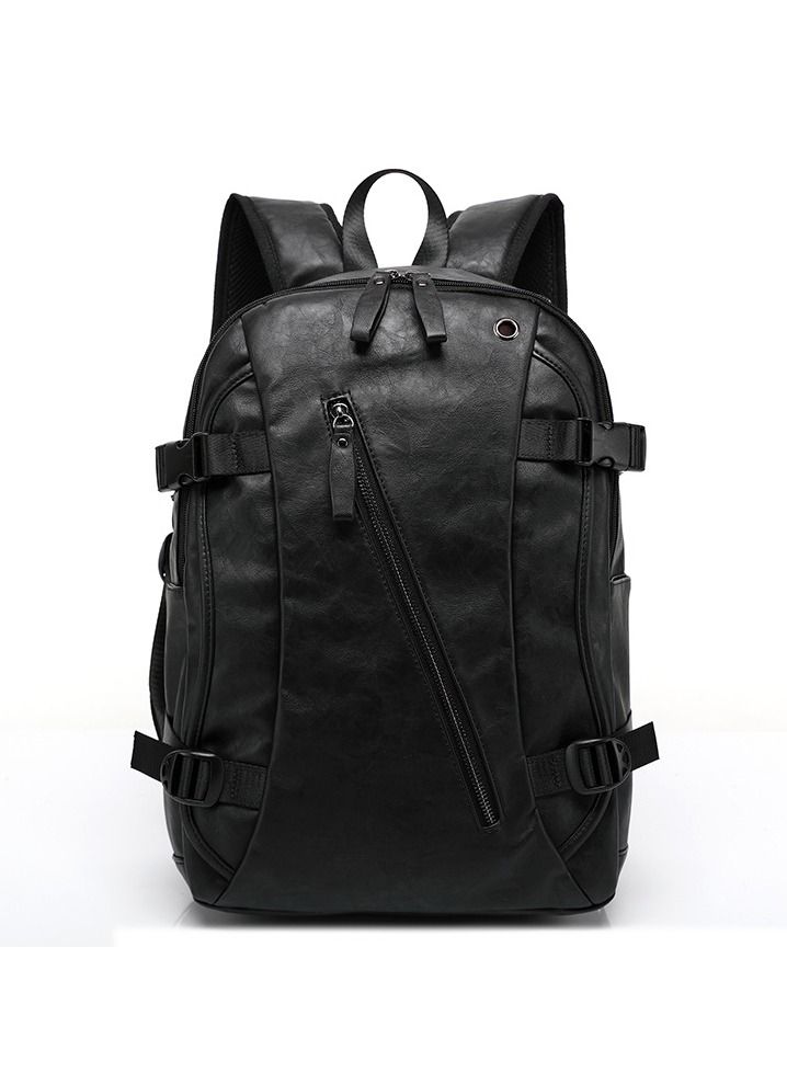 KUYING New Men's Backpack Fashion Style PU Material 