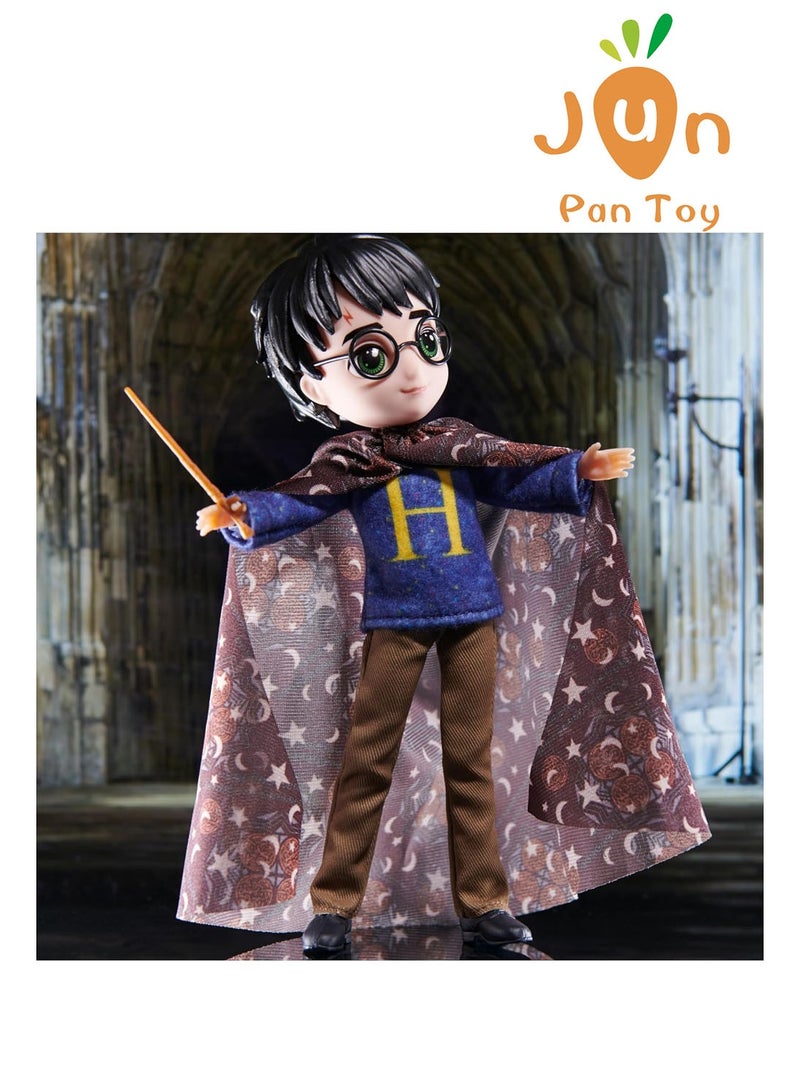 هاري بوتر أصلي HARRY POTTER Wizarding World Spin Master مجموعة هدايا دمية مقاس 8 بوصات دمية بومة هيدفيج عباءة الإخفاء مكنسة عصا سحرية 10 قطع مجسمات حركة ألعاب أطفال هدية عيد ميلاد مفاجأة - Image 5