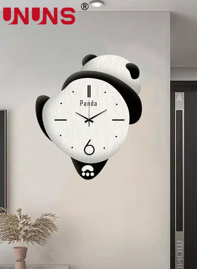 UNUNS Wall Clocks For Living Room Decor,Modern Wall Clock,Panda Decorative Wall Clock,Large Wall Clock,Battery Operated Big Clock Silent Non Ticking,30x25cm - Image 3