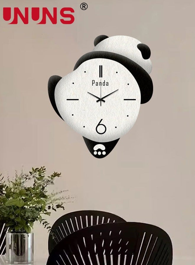 UNUNS Wall Clocks For Living Room Decor,Modern Wall Clock,Panda Decorative Wall Clock,Large Wall Clock,Battery Operated Big Clock Silent Non Ticking,30x25cm - Image 4