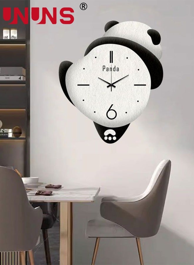 UNUNS Wall Clocks For Living Room Decor,Modern Wall Clock,Panda Decorative Wall Clock,Large Wall Clock,Battery Operated Big Clock Silent Non Ticking,30x25cm - Image 5