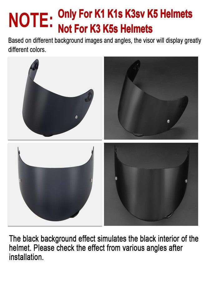 PSLER k1s Visor - k1 Helmet Visor k3 sv Tinted Visor k5 Face Shield Replacement for k1 k1s k3 sv k5,Deep Smoke - Image 3