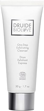 Druide Biolove Organic Exfoliating Face Cleanser Activated Charcoal Fine Bamboo Stem Particles Gently Scrub Lift Impurities Unclog Refine Pores for Sensitive Skin 50g - Image 1