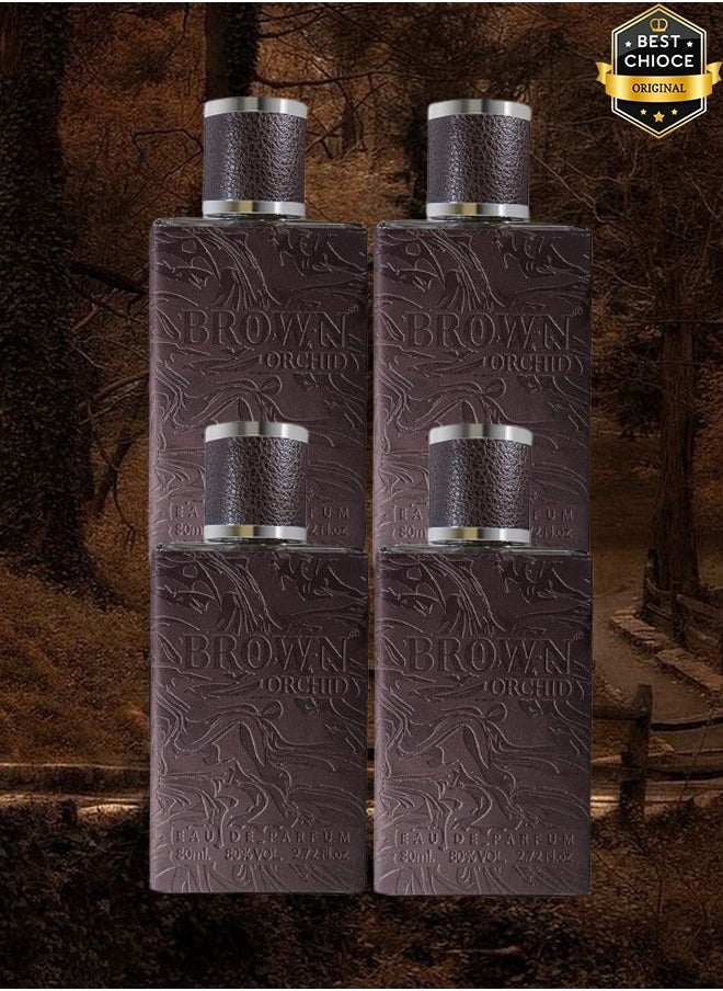 BROWN ORCHID 4 Pieces Brown Orchid Perfume 80ml EDP  - Image 1