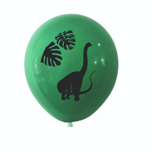 HK balloons Rubber Pack Of 30 Dinosaur Forest Jungle Themed Birthday Decoration Printed Balloons For Kids Birthday Baby Shower Party Jungle Item Printed Balloons, Multicolor - Image 5