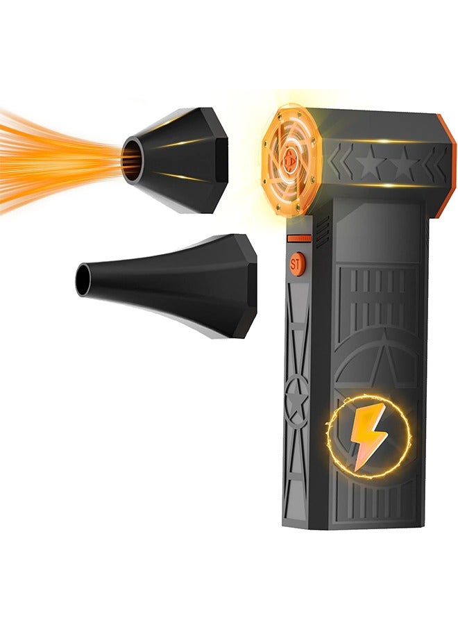 الروهيت منفضة هواء كهربائية قابلة لإعادة الشحن، منفاخ عالي الطاقة بسرعة 160000 دورة في الدقيقة مع شحن عكسي، منظف غبار لاسلكي متغير السرعة لتنظيف الأجهزة الإلكترونية والسيارات (أسود) - Image 1