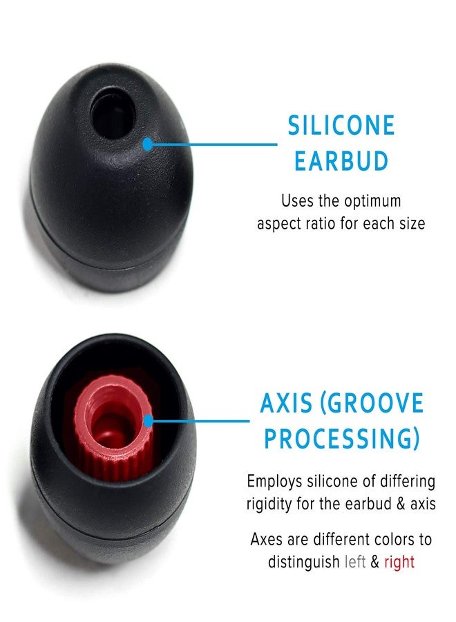 Final Audio Black+Black/Red Silicone Type E Eartips kit with Case and Nozzle Adaptor Compatible With 1More, AKG, Audio-Technica, Beats by Dre, Campfire Audio, Empire Ears, Shure, Sony, Westone (Multi) - Image 2