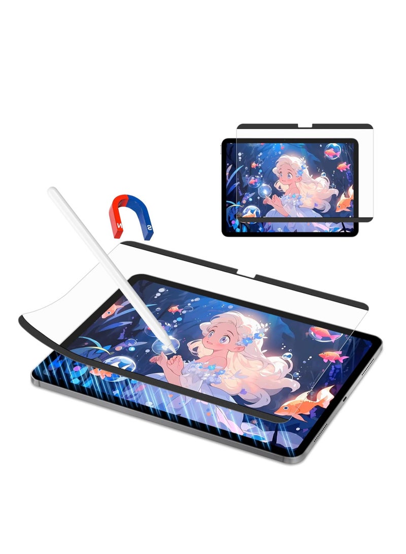 MIGOFAST iPad Air 13 Inch M2 Paper Feel Magnetic Screen Protector 2024 Write and Draw Like on Paper Detachable and Reusable Compatible with Tempered Film Matte Finish - Image 1