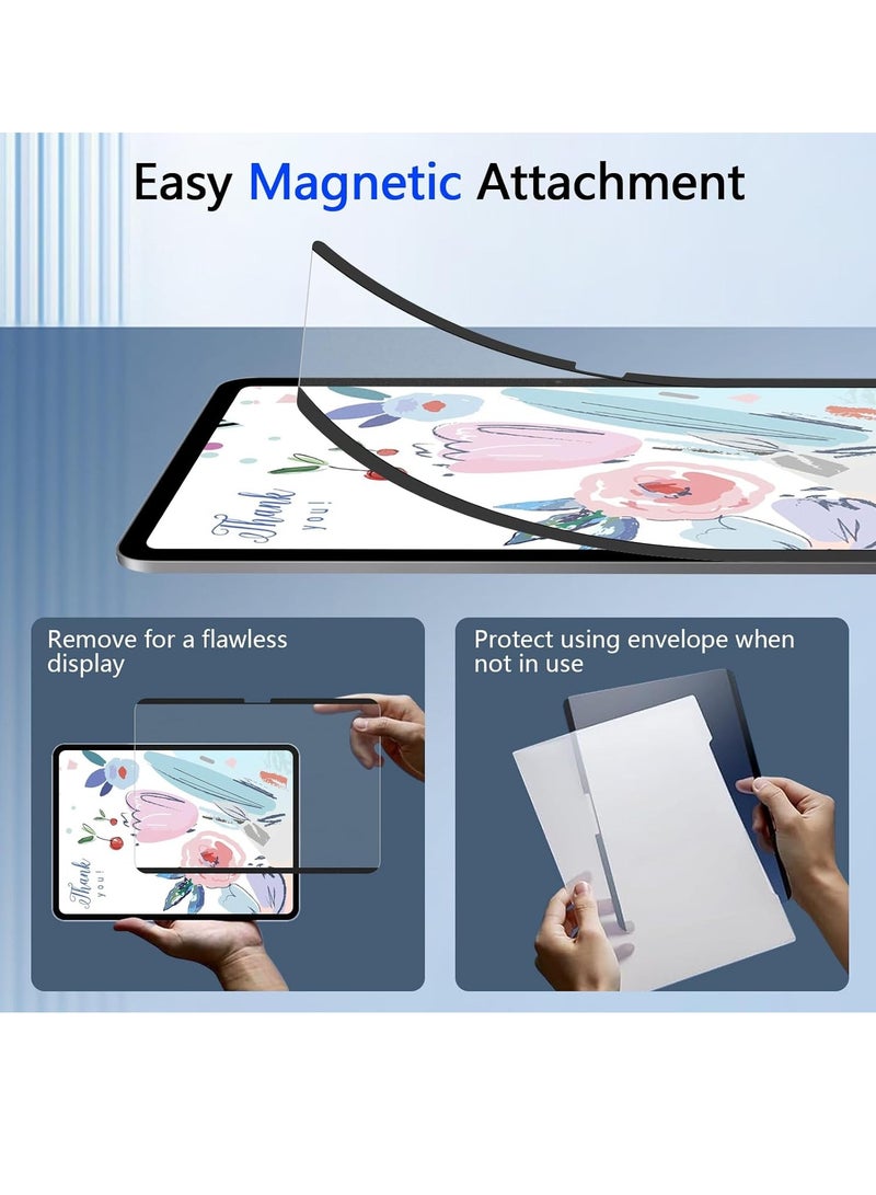 MIGOFAST iPad Air 13 Inch M2 Paper Feel Magnetic Screen Protector 2024 Write and Draw Like on Paper Detachable and Reusable Compatible with Tempered Film Matte Finish - Image 3