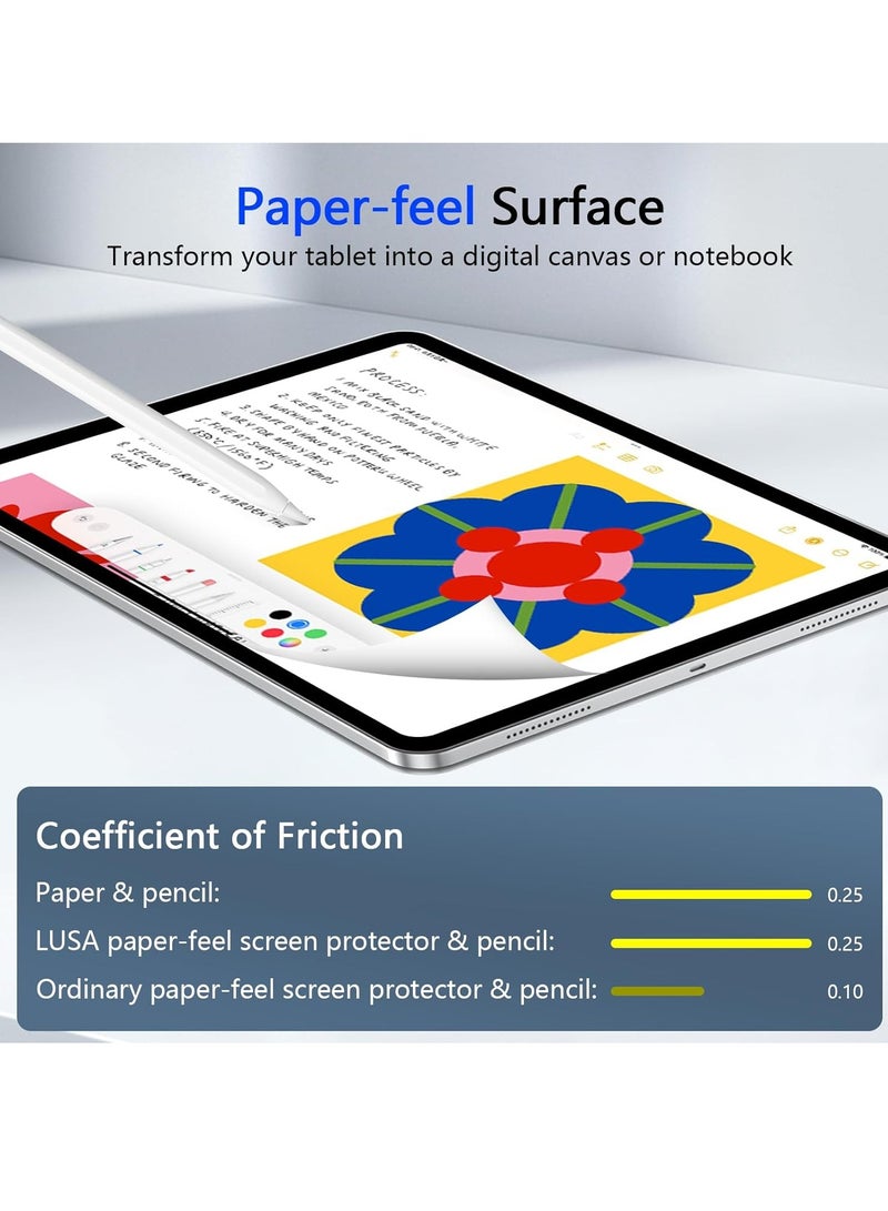 MIGOFAST iPad Air 13 Inch M2 Paper Feel Magnetic Screen Protector 2024 Write and Draw Like on Paper Detachable and Reusable Compatible with Tempered Film Matte Finish - Image 4