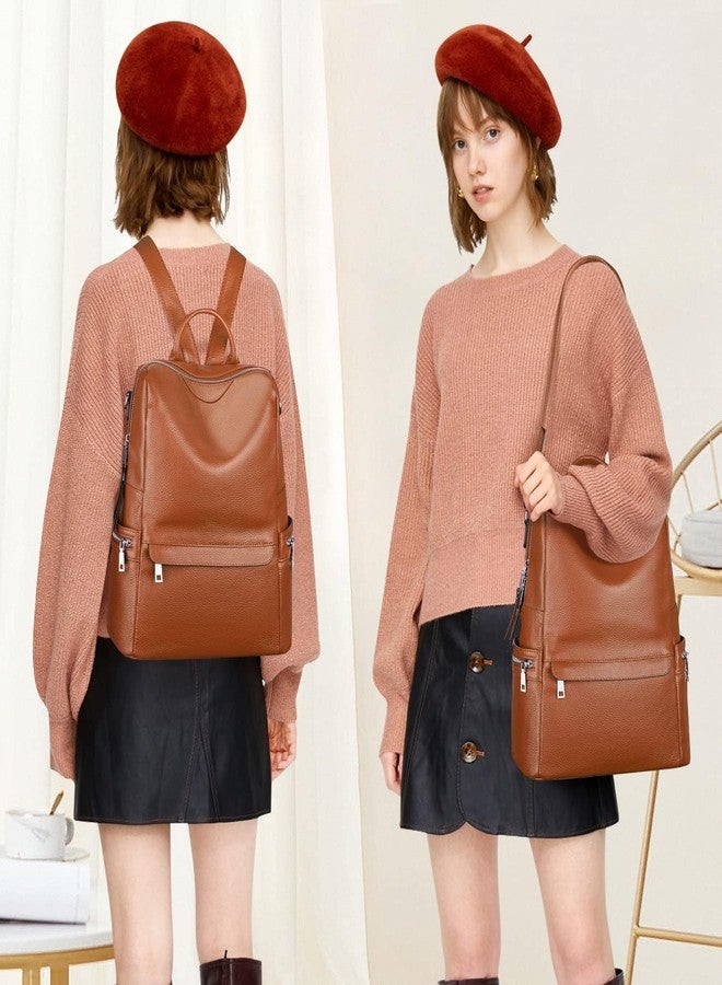 MUCHOVA Classic Look Backpack For College Women School Bag For Teen Girls Solid Pattern Current Design Bag For Ladies (Brown) - Image 2