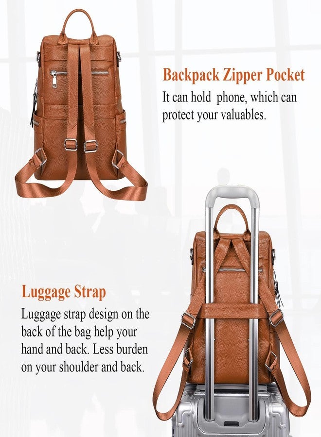 MUCHOVA Classic Look Backpack For College Women School Bag For Teen Girls Solid Pattern Current Design Bag For Ladies (Brown) - Image 5