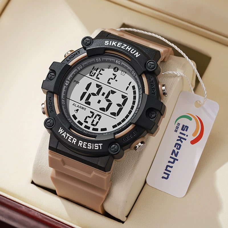 ساعة رقمية من سيكيزون للرجال والنساء، قرص كبير 50 مم، مقاومة للماء، متعددة الوظائف - Image 4
