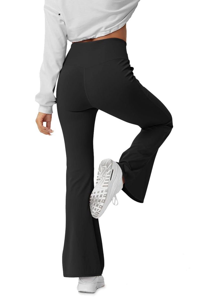 HEGALY Women's Flare Yoga Pants with Pockets - Crossover Flare Leggings High Waisted Tummy Control Gym Workout Sweatpants - Image 5
