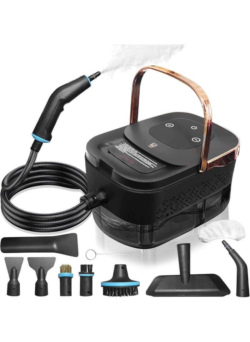 2500W Pressurized Steam Cleaner with 1.25L Water Tank and 12 Attachments, Portable Steamer for Home, Car & Kitchen - Image 1