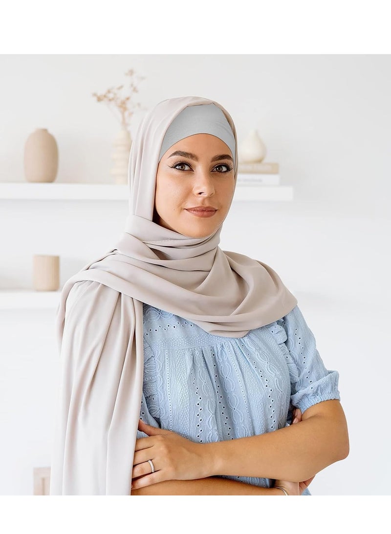 SYOSI 4 قطع من أغطية الرأس الكيميائية للنساء تحت الوشاح وقبعة الحجاب الإسلامية المسلمة - Image 2